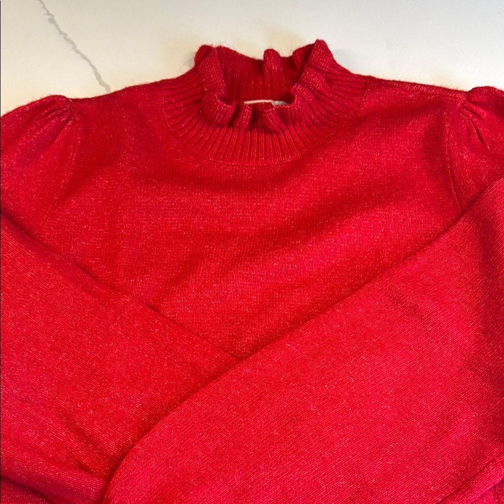 LOFT Red Turtleneck Sweater Vibrant and Cozy